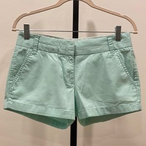 J. Crew Cotton Chino Shorts - Seafoam Blue/Green